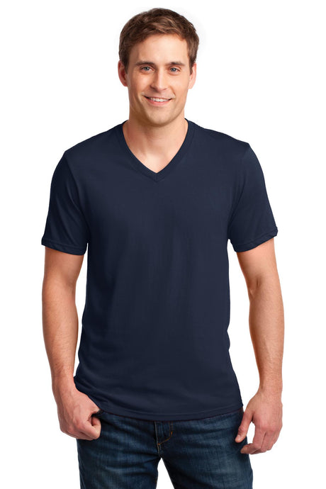 Anvil Men's   100% Combed Ring Spun Cotton V-Neck T-Shirt