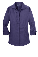Red House Women's 3/4-Sleeve Nailhead Non-Iron Shirt. RH69 Red House