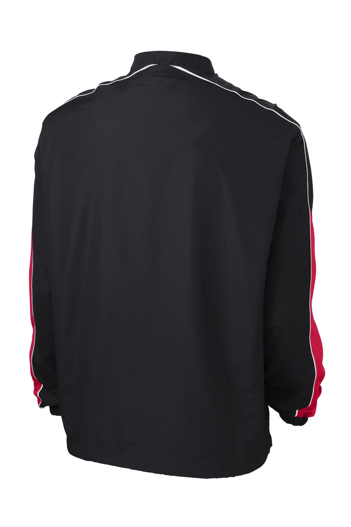 Sport-Tek Men's Piped Colorblock 1/4-Zip Wind Shirt. JST64