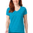 Anvil Women's   100% Combed Ring Spun Cotton V-Neck T-Shirt-1