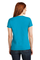 Anvil Women's   100% Combed Ring Spun Cotton V-Neck T-Shirt-2