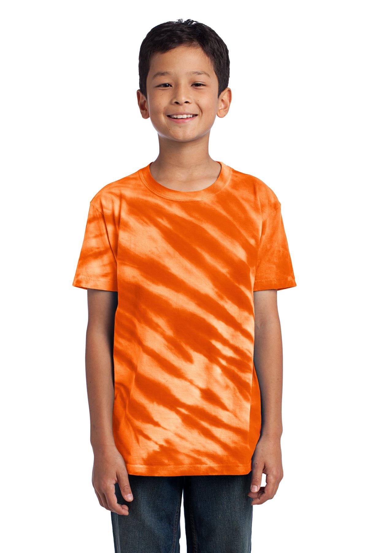 Port & Co Youth   Tiger Stripe Tie-Dye Tee