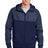 Sport-Tek Men's   Embossed Hybrid Full-Zip Hooded Jacket