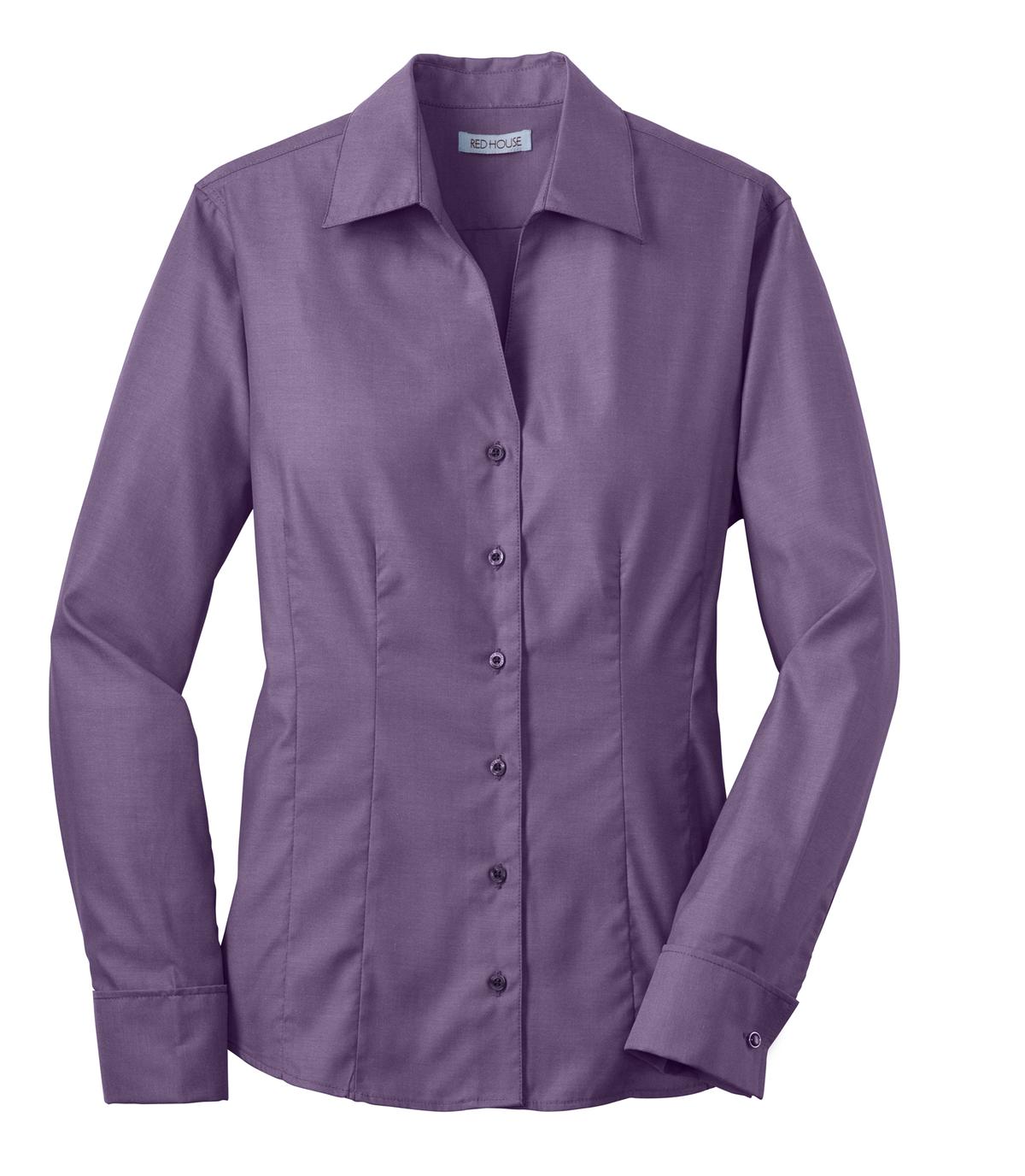 Red House Women's French Cuff Non-Iron Pinpoint Oxford Shirt. RH63 Red House
