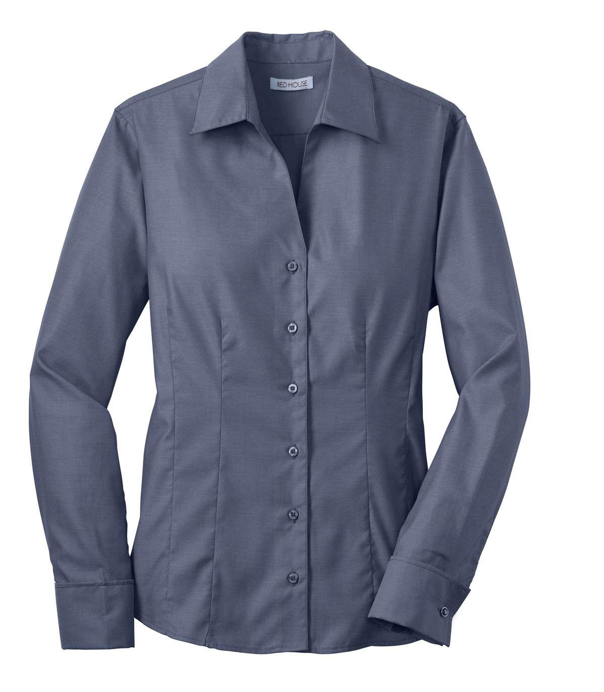 Red House Women's French Cuff Non-Iron Pinpoint Oxford Shirt. RH63 Red House