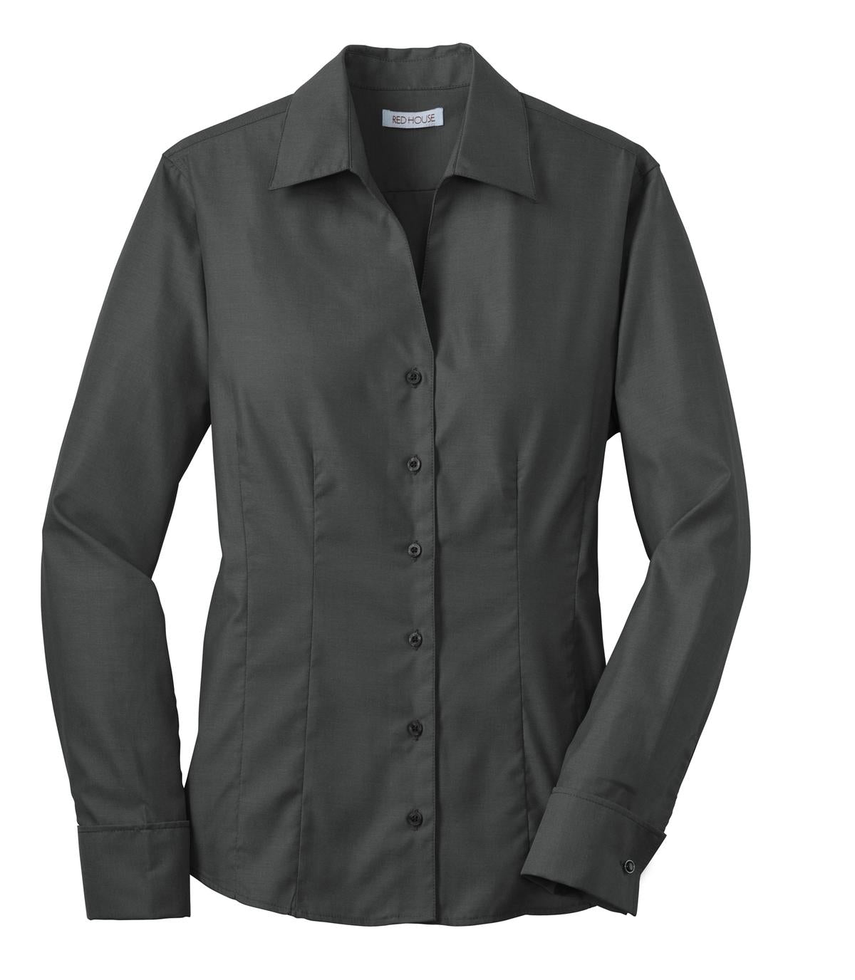 Red House Women's French Cuff Non-Iron Pinpoint Oxford Shirt. RH63 Red House