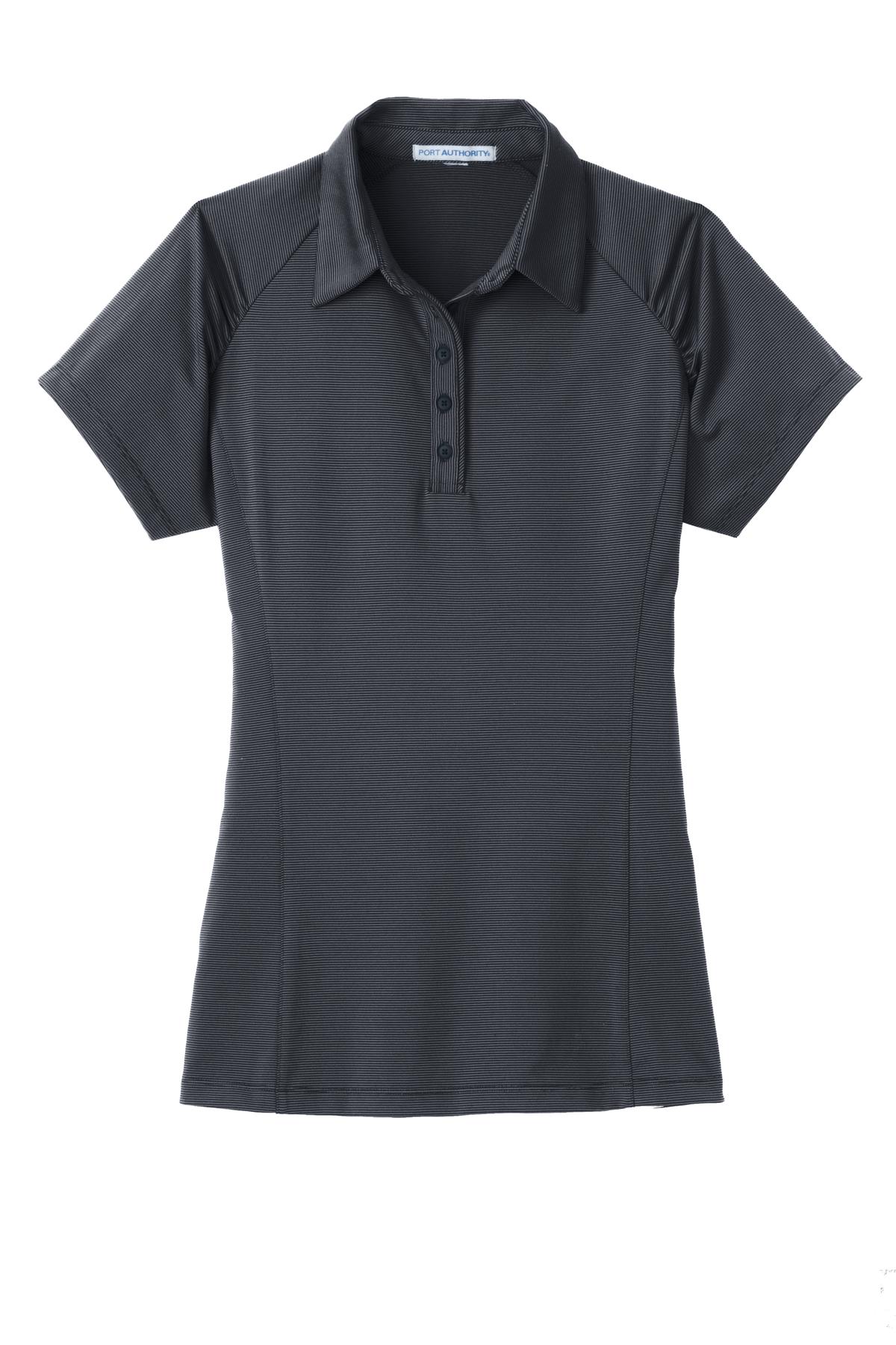 Port Authority Ladies Fine Stripe Performance Polo. L558
