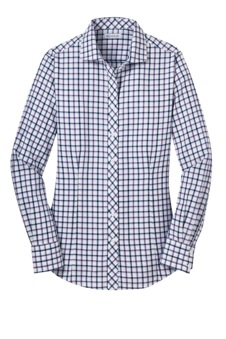 Red House Women's Tricolor Check Non-Iron Shirt. RH75 Red House