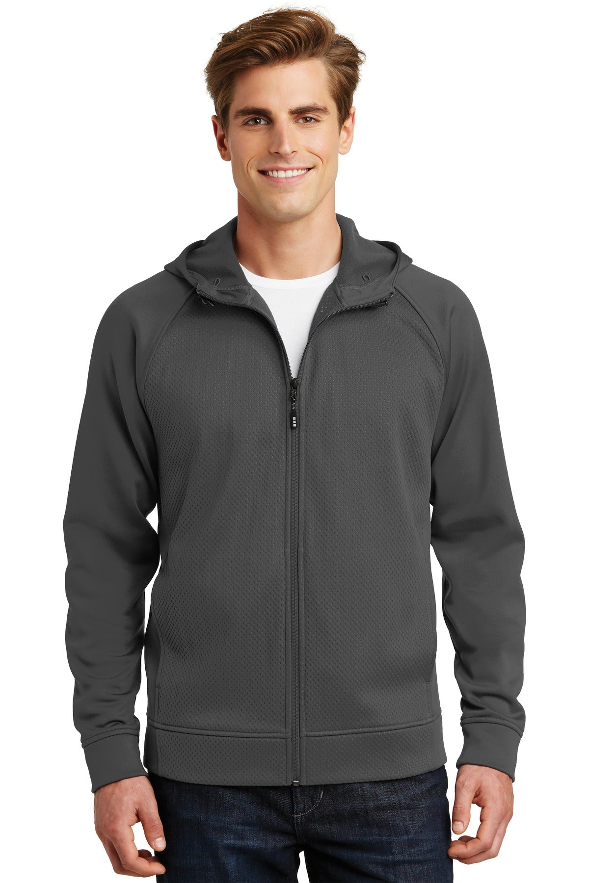 Sport-Tek Men's   Rival Tech Fleece Full-Zip Hooded Jacket