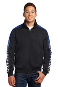 Sport-Tek Men's   Dot Sublimation Tricot Track Jacket