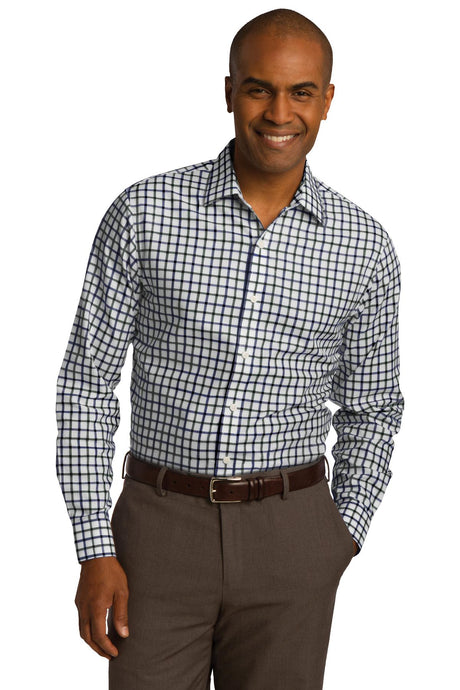 Red House Men's Tricolor Check Slim Fit Non-Iron Shirt. RH74 Red House