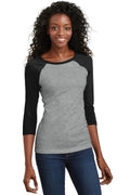 District - Juniors 50/50 3/4-Sleeve Raglan Tee. DT228 District
