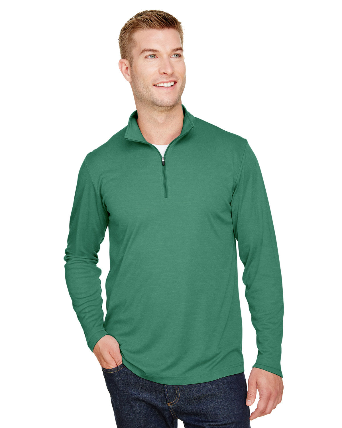 Team 365 Men's Zone Sonic Heather Performance Quarter-Zip Team 365