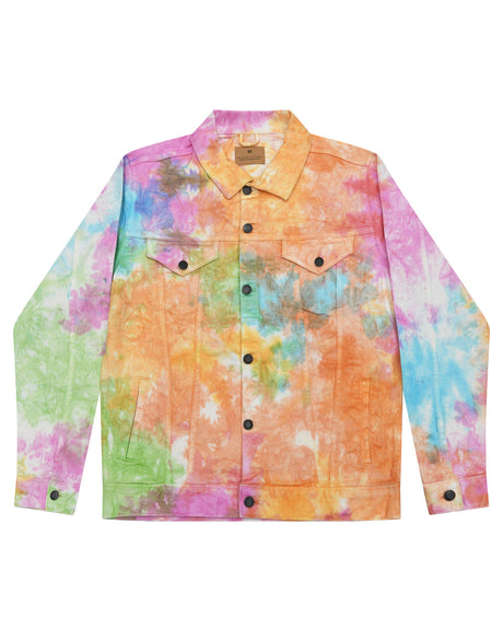 Tie-Dye Men's Denim Jacket Tie-Dye
