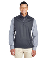 CORE365 Men's Techno Lite Three-Layer Knit Tech-Shell Quarter-Zip Vest CORE365