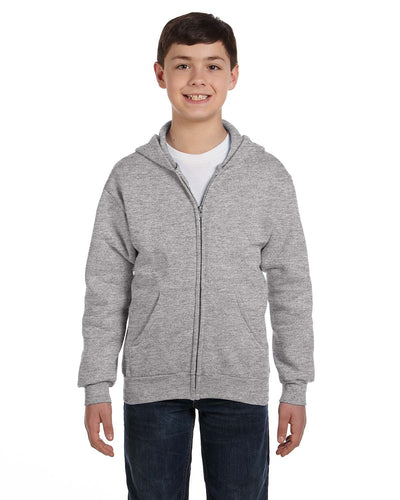 Hanes Youth 7.8 oz. EcoSmart® 50/50 Full-Zip Hooded Sweatshirt