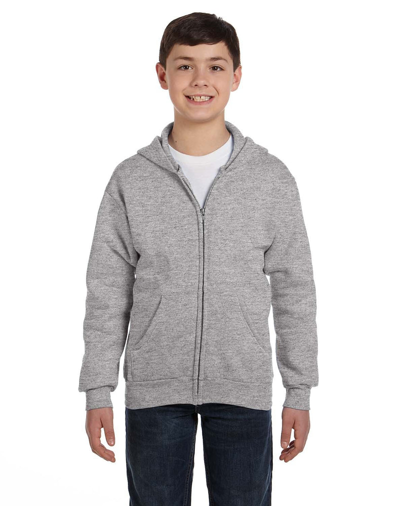 Hanes Youth 7.8 oz. EcoSmart® 50/50 Full-Zip Hooded Sweatshirt