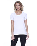 StarTee Ladies' Cotton/Modal Open Shoulder StarTee