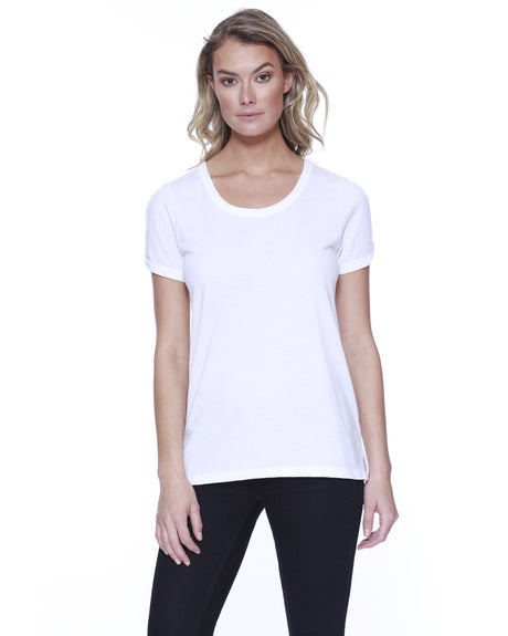 StarTee Ladies' Cotton/Modal Open Shoulder StarTee