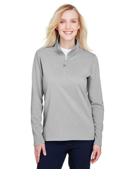UltraClub Ladies' Coastal Pique Fleece Quarter-Zip UltraClub