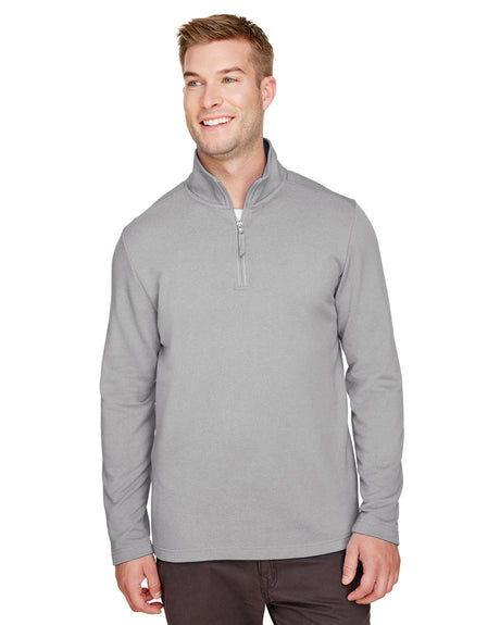 UltraClub Men's Coastal Pique Fleece Quarter-Zip UltraClub