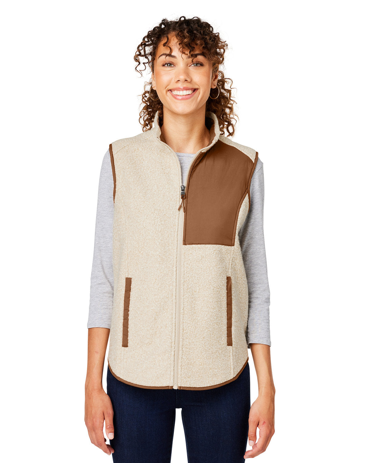North End Ladies' Aura Sweater Fleece Vest North End