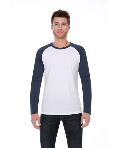 StarTee Men's CVC Long-Sleeve Raglan