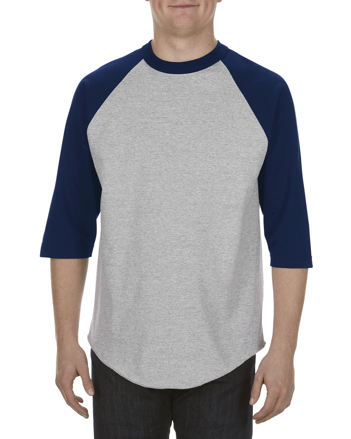 Alstyle Adult 6.0 oz., 100% Cotton 3/4 Raglan T-Shirt Alstyle