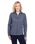 UltraClub Ladies' Navigator Heather Performance Full-Zip UltraClub