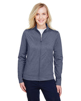 UltraClub Ladies' Navigator Heather Performance Full-Zip UltraClub