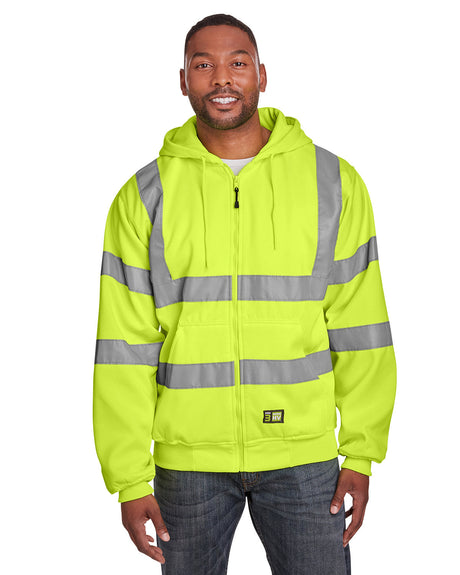 Berne Men's Berne Hi-Vis Class 3 Lined Hooded Sweatshirt Berne
