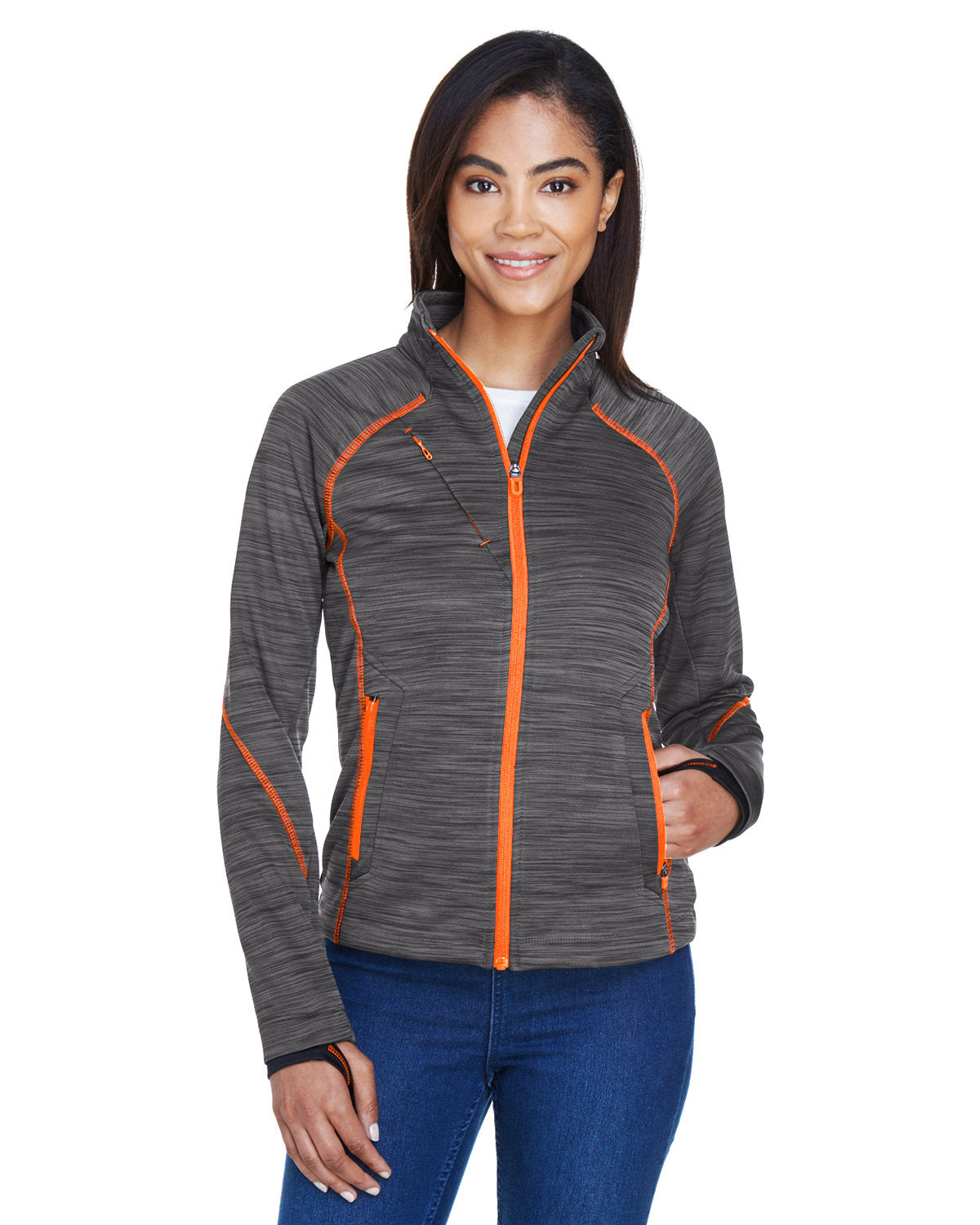 North End Ladies' Flux Mélange Bonded Fleece Jacket North End