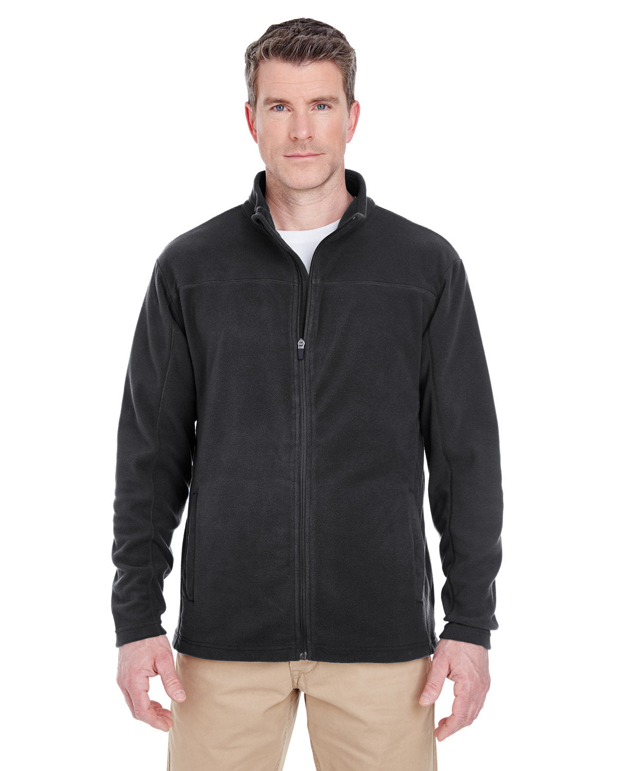 UltraClub Men's Cool & Dry Full-Zip Microfleece UltraClub
