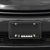Rico Industries NFL  Chicago Bears Black 12" x 6" Chrome License Plate Frame-1