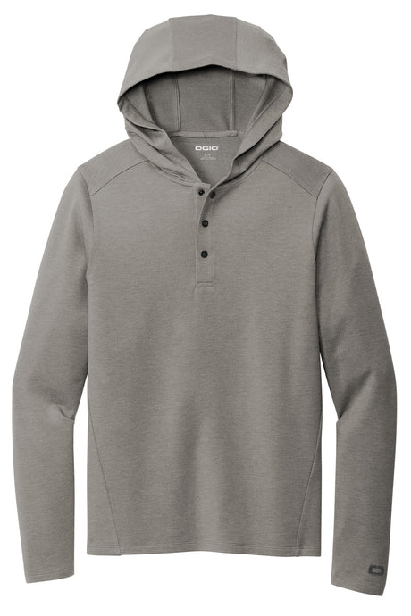 OGIO Men's Luuma Flex Hooded Henley Sweatshirt. LOG850 OGIO