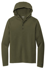 OGIO Men's Luuma Flex Hooded Henley Sweatshirt. LOG850 OGIO