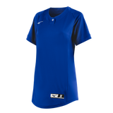 Mizuno Girl's NXT 1-Button Softball Jersey-1