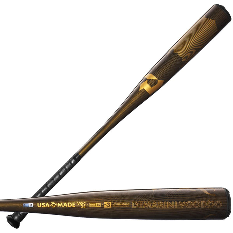2024 Demarini Voodoo Gold -3 BBCOR Baseball Bat