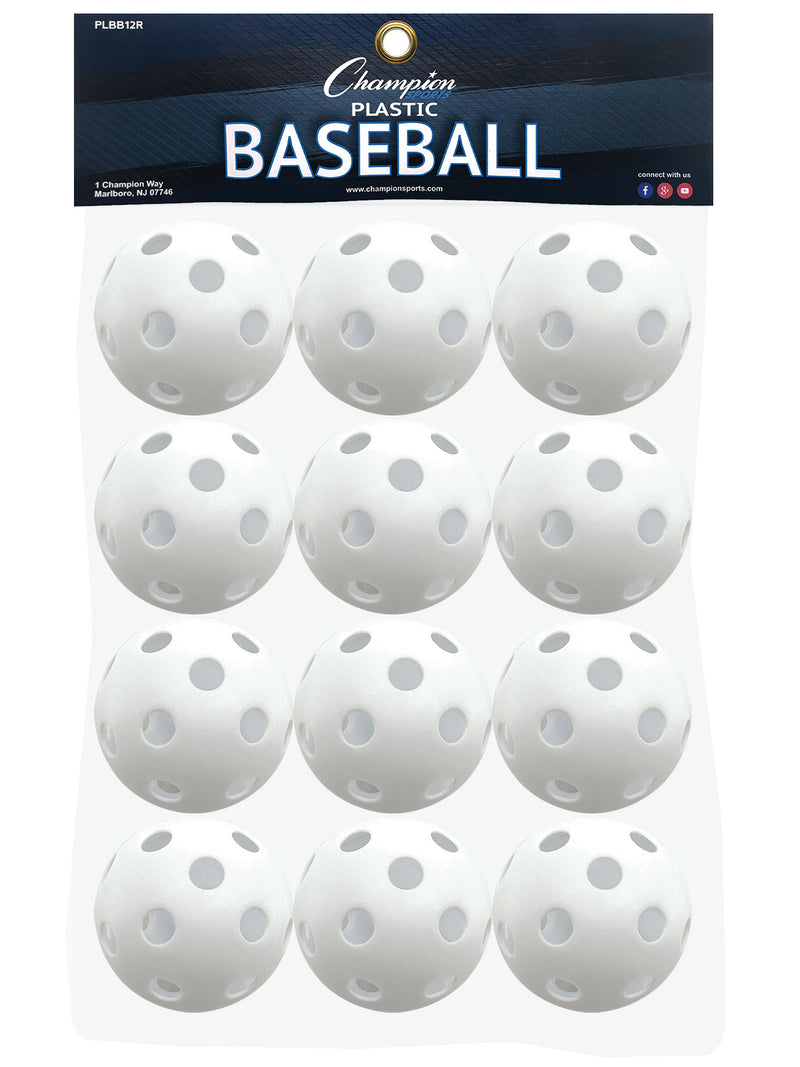 Champion Sports Plastic Baseball Set - Dozen