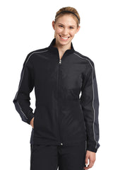 Sport-Tek Women's Piped Colorblock Wind Jacket. LST61