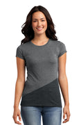 District Juniors Tri-Blend Pieced Crewneck Tee. DT243 District