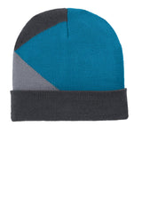 Port Authority Cuffed Colorblock Beanie. C906 Unisex Accessories Hats & Caps
