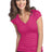 District - Juniors Cotton/Spandex Banded V-Neck Tee. DT247 District