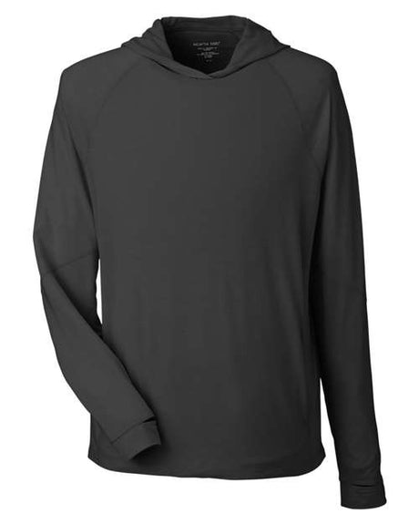 North End Men's JAQ Stretch Performance Hooded Long Sleeve T-Shirt-1