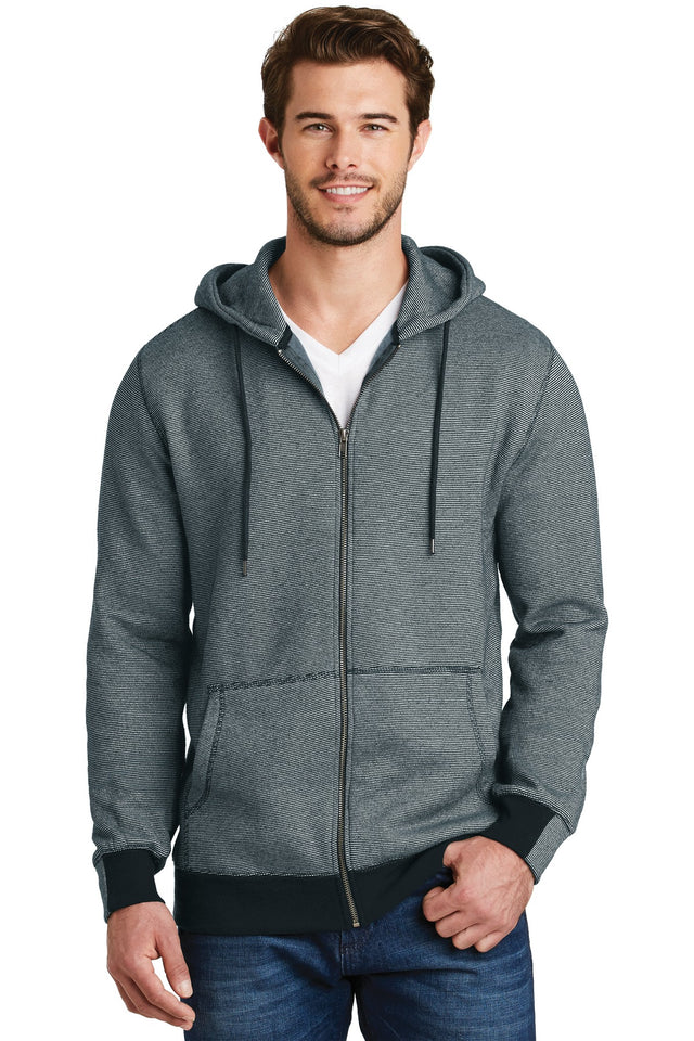 District  Made   Men's Mini Stripe Full-Zip Hoodie