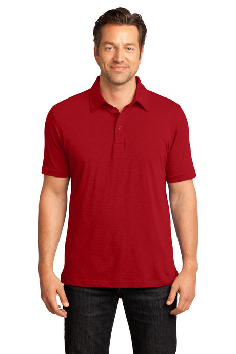 District Made Men's Slub Polo. DM350 Mens Apparel Shirts & Tops