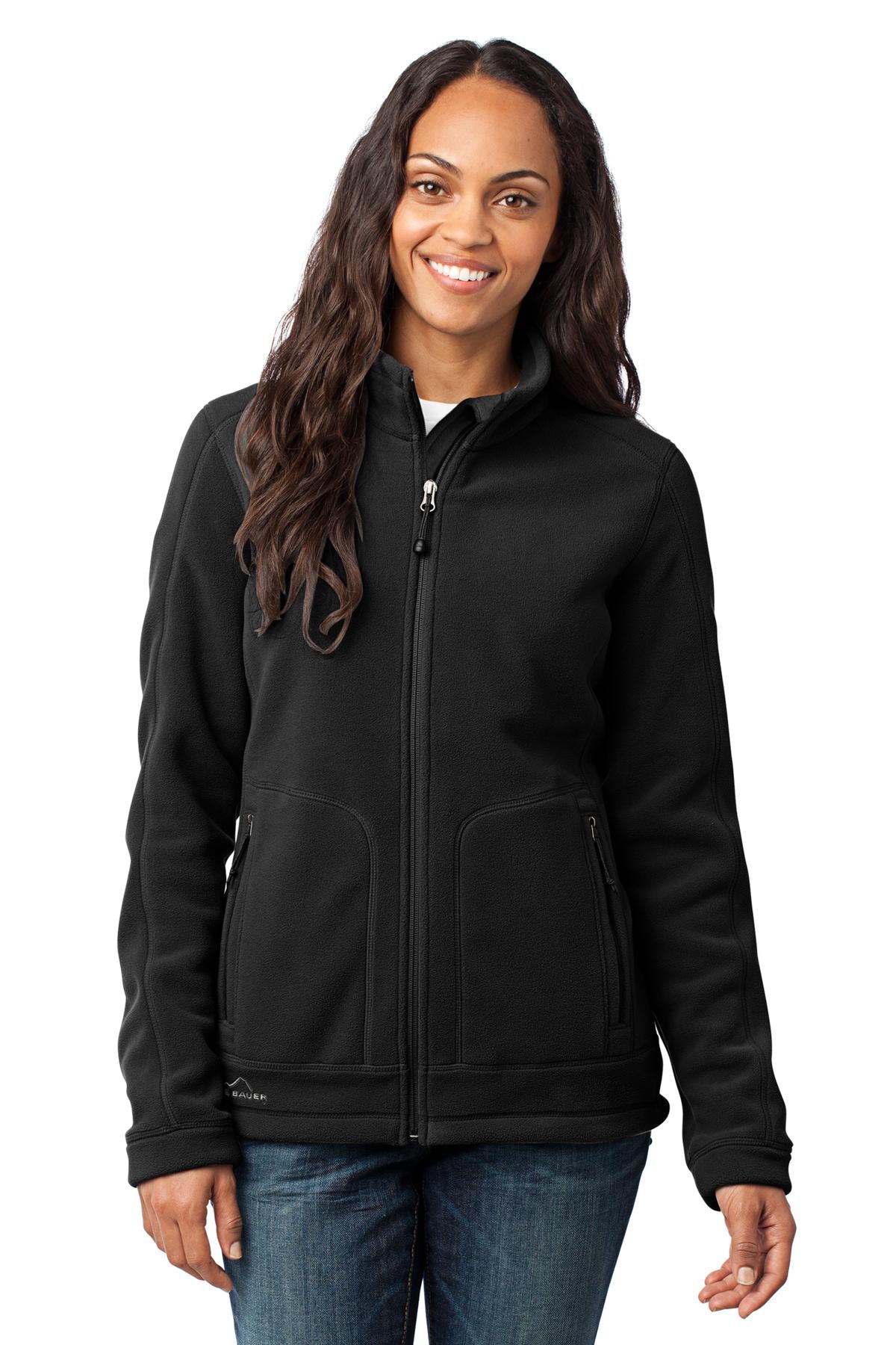 Eddie Bauer Ladies Wind-Resistant Full-Zip Fleece Jacket. EB231 Eddie Bauer