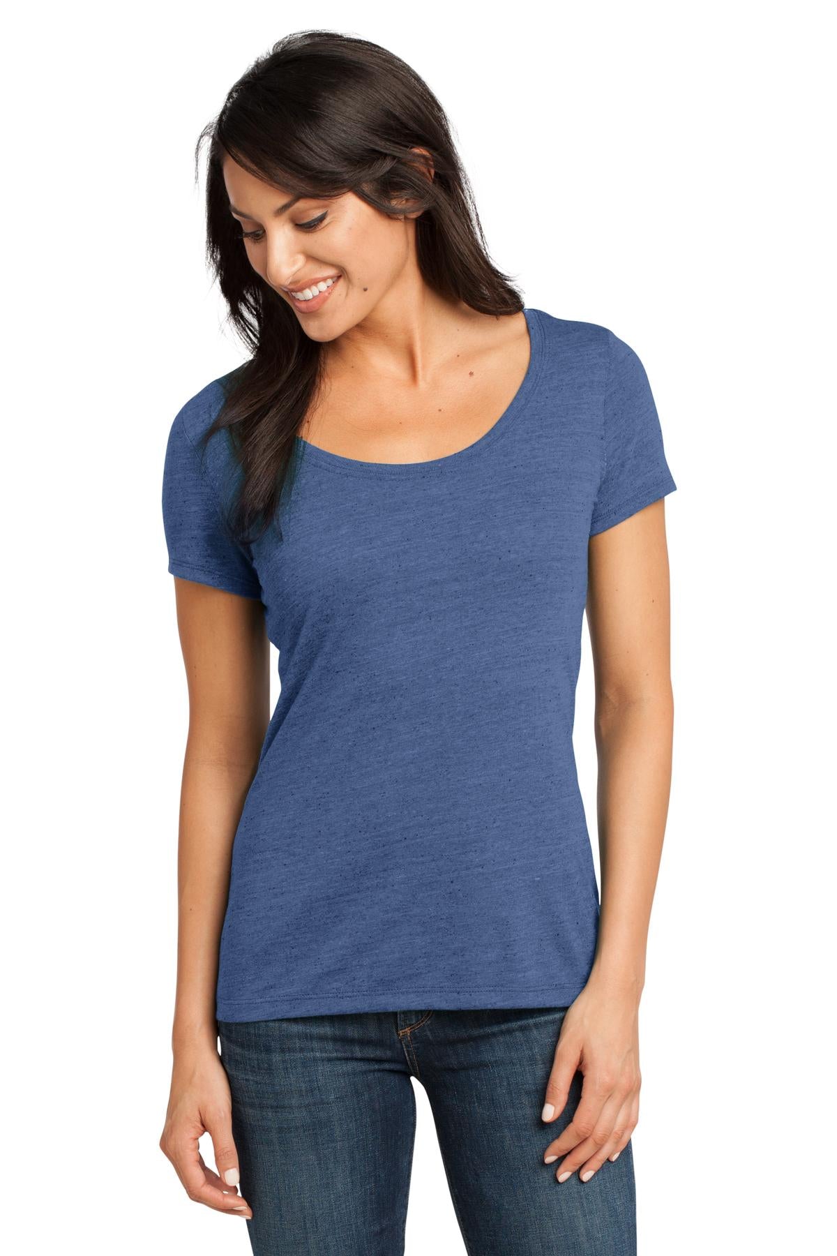 District Made Ladies Textured Scoop Tee. DM471 District