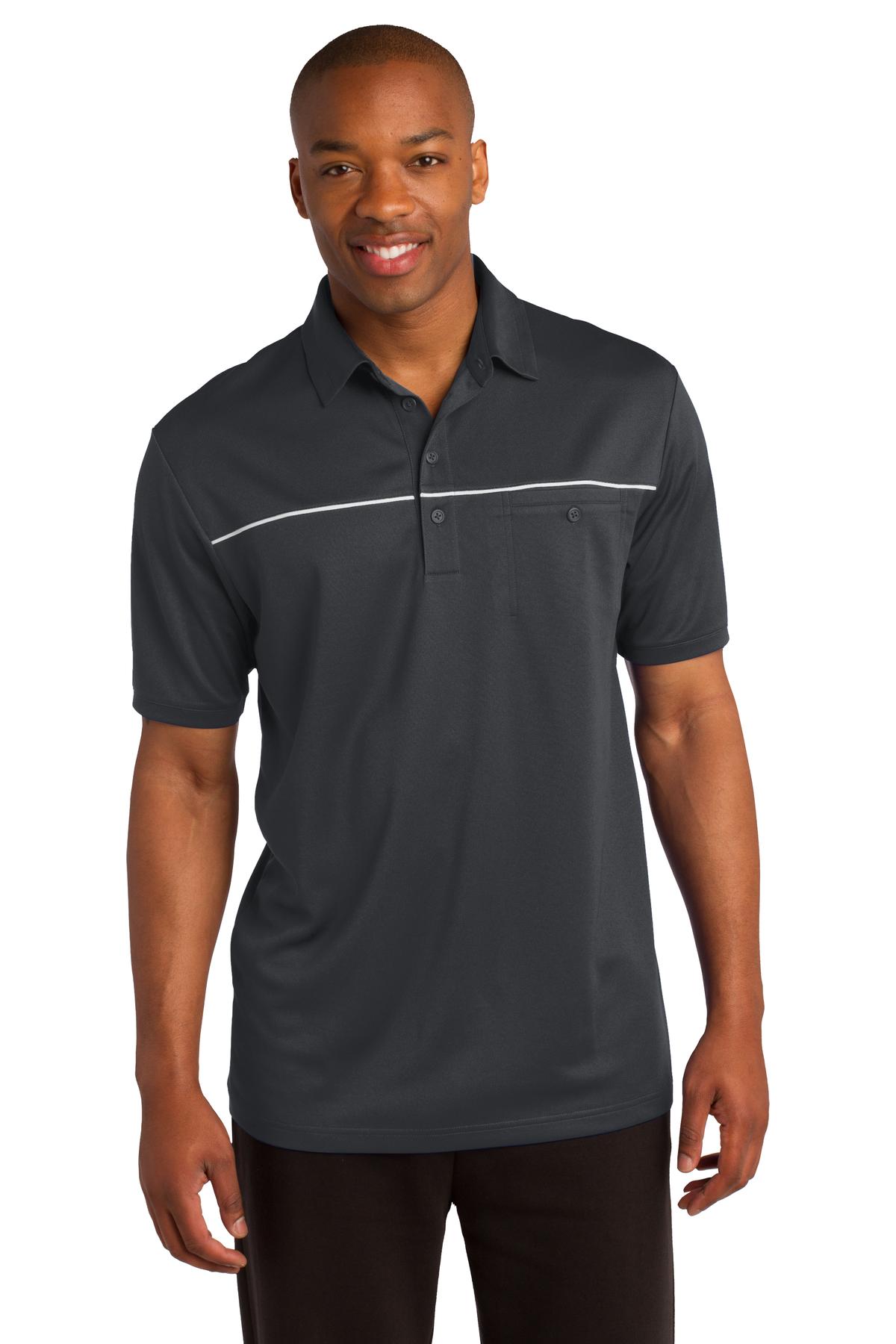 Sport-Tek Men's PosiCharge Micro-Mesh Piped Polo. ST686
