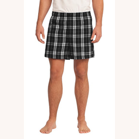 District   - Young Men's Flannel Plaid Boxer